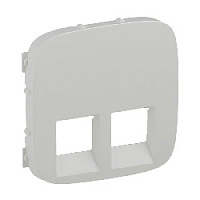 Накладка для двойной розетки  RJ-11 или R-J45, белый, 755425 Legrand, серия Valena Allure
