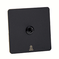 Дизайнерский выключатель Vega Черный песок, BVB1KXTC Bonze одноклавишный перекрестный