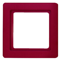 Дизайнерская рамка 1 местная, красный, бархатный лак, 10116062 Berker, серия Q.1