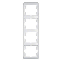 Дизайнерская рамка 4 местная, вертикальная, полярная белизна, глянцевый, 13430069 Berker, серия Arsys