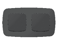 Дизайнерская рамка из термопластика 2 местная, графит мягкое касание, OF140802 Ambrella Volt