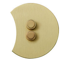 Дизайнерский выключатель-диммер двойной полукруглый, EU040210 Salvador, диммер