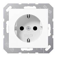 Дизайнерская розетка с заземлением, белый, A1520WW Jung, серия A