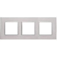 Дизайнерская рамка 3 местная, алюминий, металл, Б0034553 Эра, серия Elegance