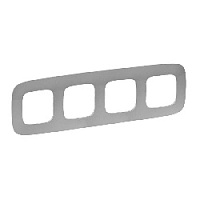 Дизайнерская рамка 4 местная, алюминий, 754394 Legrand, серия Valena Allure