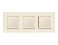 Дизайнерская рамка из термопластика 3 местная, бежевый матовый, AF250333 Ambrella Volt