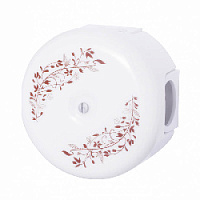 Распределительная коробка D78 белая с коричневым узором B1-521-01-D206/2-K BIRONI с 4 кабельными вводами в комплекте