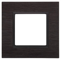 Дизайнерская рамка 1 местная, черный, металл, Б0034543 Эра, серия Elegance