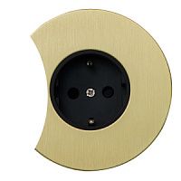 Розетка силовая 220В, полукруглая, EU040211, золотой, Salvador