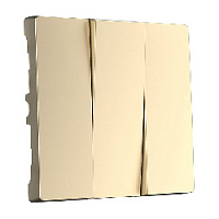 Тройная клавиша выключателя шампань металлик, W1139011 Werkel