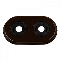 Рамка 2 местная, коричневый, овал, BF2-620-02 BIRONI