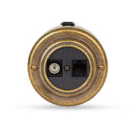 Розетка компьютерная RJ-45+TV кат. 5е с черной вставкой интернет, бронза 40405-1 Vintage-Brass