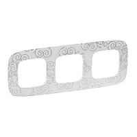 Дизайнерская рамка 3 местная, нарцисс хром, 754343 Legrand, серия Valena Allure