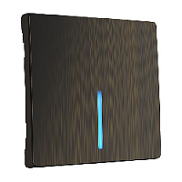 Клавиша выключателя с подсветкой бронза рифленый, W1119112 Werkel