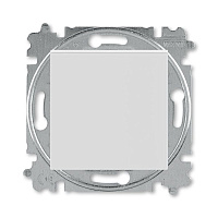 Дизайнерский выключатель, серый / белый, 2CHH590645A6016, ABB, одноклавишный проходной, серия Levit