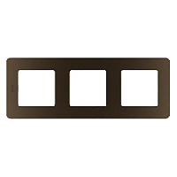 Дизайнерская рамка 3 местная, бронза, 673959 Legrand, серия Inspiria