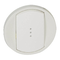 Клавиша выключателя с подсветкой, белый, 068003 Legrand, серия Celiane