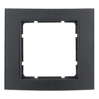 Дизайнерская рамка 1 местная, черный/антрацитовый, алюминий, 10113005 Berker, серия B.3