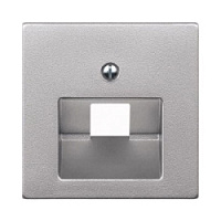 Центральная плата розетки RJ-11 или R-J45, алюминий, MTN298360 Schneider Electric, серия Merten System M