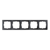 Дизайнерская рамка 5 местная, антрацитовый, матовый, 10159949 Berker, серия S.1