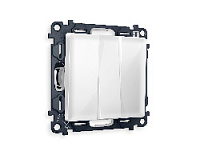 Комплект механизма 3-кл выключателя, белый глянец, MA105010 Ambrella Volt, трехклавишный