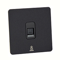 Дизайнерская розетка компьютерная RJ45 кат. 6 Vega Черный песок, BVBIRJ456 Bonze