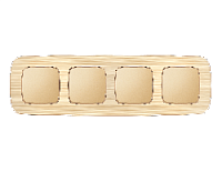 Дизайнерская рамка из металла 4 местная, шампань, OF580304 Ambrella Volt