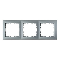 Дизайнерская рамка 3 местная, алюминиевый, матовый, 10139939 Berker, серия S.1