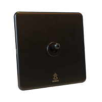 Дизайнерский выключатель Mira Черный уголь, BMB1KXTC Bonze одноклавишный перекрестный