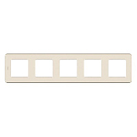 Дизайнерская рамка 5 местная, слоновая кость, 673971 Legrand, серия Inspiria