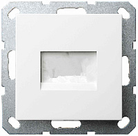 Накладка с суппортом двойная для информационных разъемов, белый, 86106WE Wedder