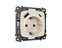 Комплект механизма электрической розетки 2USB A+C 20W (быстрая зарядка) с/з, бежевый матовый, MO330010 Ambrella Volt