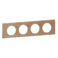 Дизайнерская рамка 4 местная, беленый дуб, 069054 Legrand, серия Celiane