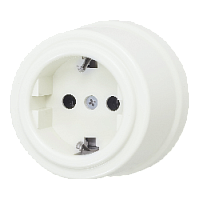 Розетка с заземляющим контактом, белый, JNO.1L61.PG00 Jantera