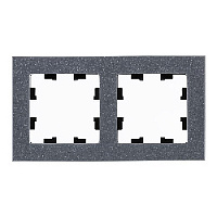 Дизайнерская рамка 2 местная, мрамор айс грей, камень, ATN343202 Schneider Electric, серия Atlas Design Nature