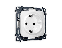 Комплект механизма электрической розетки с/з на винтовых зажимах, белый матовый, MO126010 Ambrella Volt