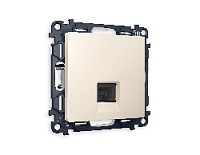 Комплект механизма компьютерной розетки RJ-45(8P8C) CAT6 с шторкой, бежевый матовый, MA332010 Ambrella Volt