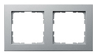 Дизайнерская рамка 2 местная, алюминий, 81002SCS Wedder, серия R1