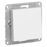 Дизайнерский выключатель кнопочный, белый, ATN000115 Schneider Electric, одноклавишный, серия Atlas Design