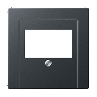 Накладка розетки TAE/Audio, антрацит, A569BFPLTANM Jung, серия A