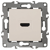 Дизайнерская розетка HDMI, слоновая кость, Б0027482 Эра, серия 12