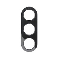 Дизайнерская рамка из акрила 3 местная, черный глянцевый, 10132045 Berker