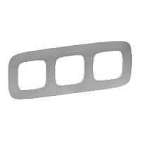 Дизайнерская рамка 3 местная, алюминий, 754393 Legrand, серия Valena Allure