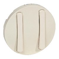 Двойная клавиша для бесшумного выключателя с подсветкой, слоновая кость, 066299 Legrand, серия Celiane