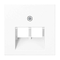 Накладка двойной розетки компьютерной/ телефонной, белый, A569-2BFPLUAWW Jung, серия AS 500
