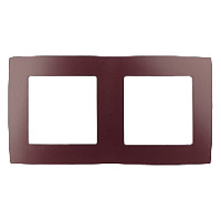 Дизайнерская рамка 2 местная, бордо, Б0019399 Эра, серия 12