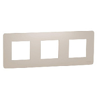 Дизайнерская рамка 3 местная, бежевый, NU200644 Schneider Electric, серия Unica Studio