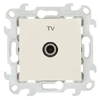Дизайнерская розетка TV, слоновая кость, 2410475-031 Simon, проходная, серия 24 Harmonie