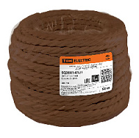 Ретро кабель витой ГОСТ (50 м.) 2*1.5, коричневый, SQ2801-0121 TDM ELECTRIC, серия Эко
