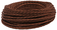 Ретро кабель витой электрический (50м) 2*0.75, коричневый, серия Twist, Interior Electric